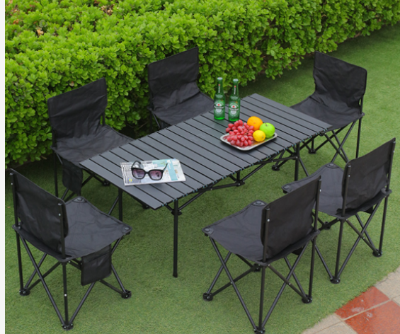 户外折叠桌子便捷式露营桌椅套装野餐椅子